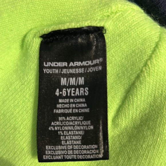 Under Armour Boy’s Knit Beanies Size 4-6 yrs -EUC Lot of 2 - Picture 3 of 4